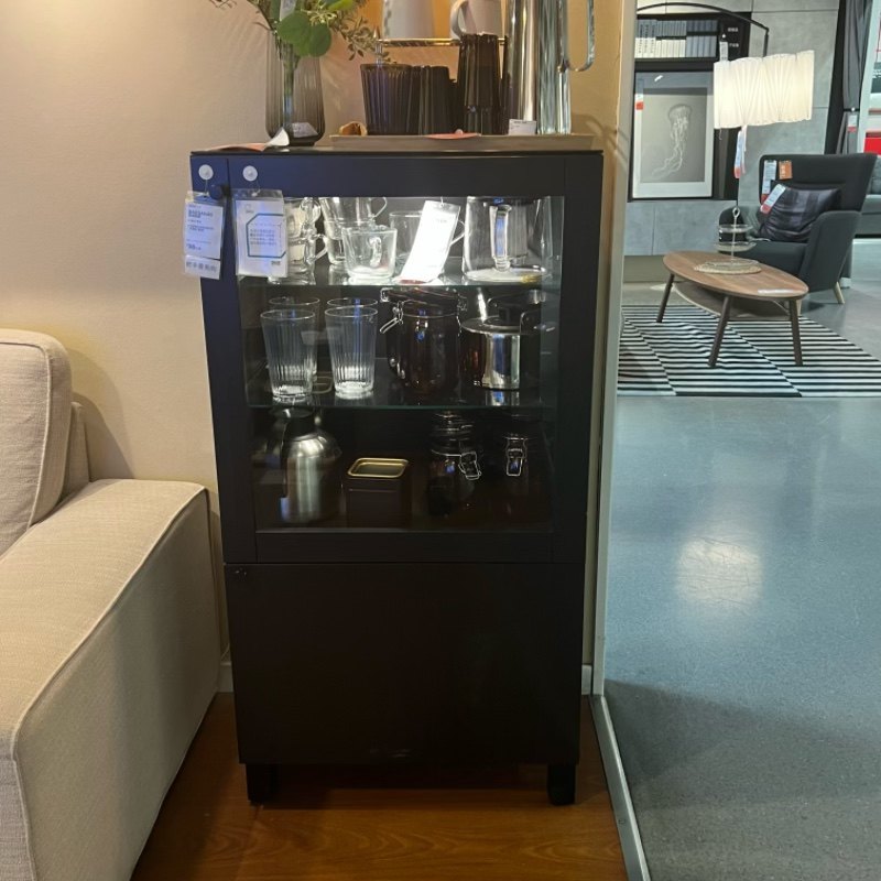 宜家ikea贝达储物柜组合家用北欧简约客厅酒柜餐具柜橱柜展示柜