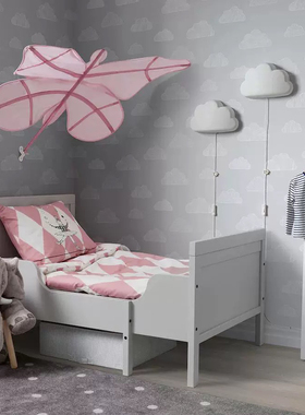 宜家SNOFINK 斯诺芬粉红色蝴蝶儿童玩具床篷女孩公主房间装饰