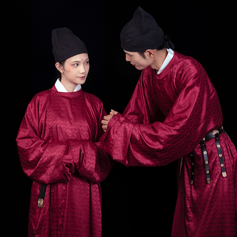 【子后汉服·闻松】春夏季薄款垂感唐制大放量缺胯袍紫袍男女皆可