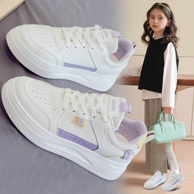儿童运动鞋女童小白鞋2026春秋季新款小学生鞋子百搭板鞋春款单鞋