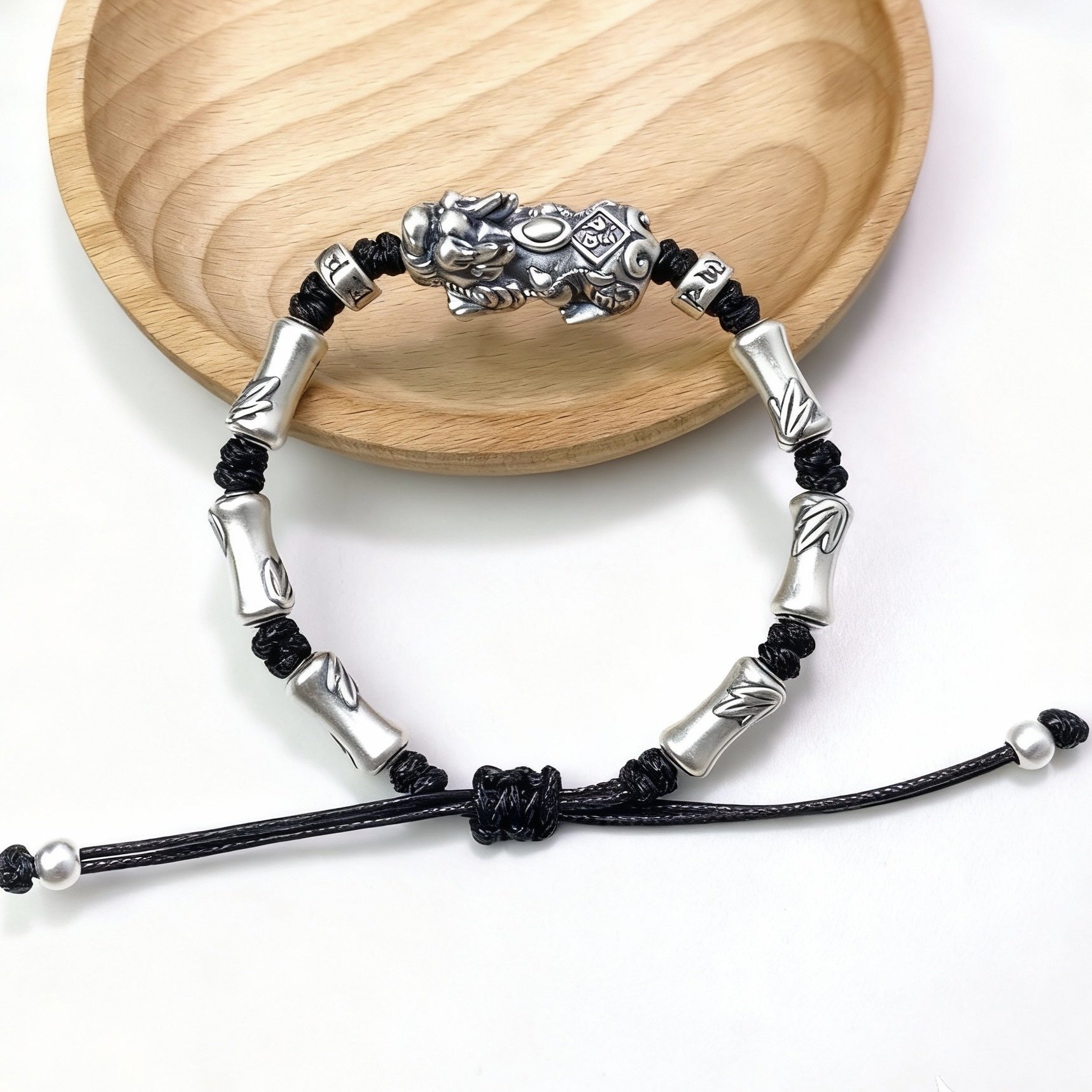 999足银竹节貔貅节节高手链手串手绳男士中式情人节送男友礼物,饰品/流行首饰/时尚饰品新,银饰手链,淘宝优惠券,粉丝福利购,淘宝优惠卷