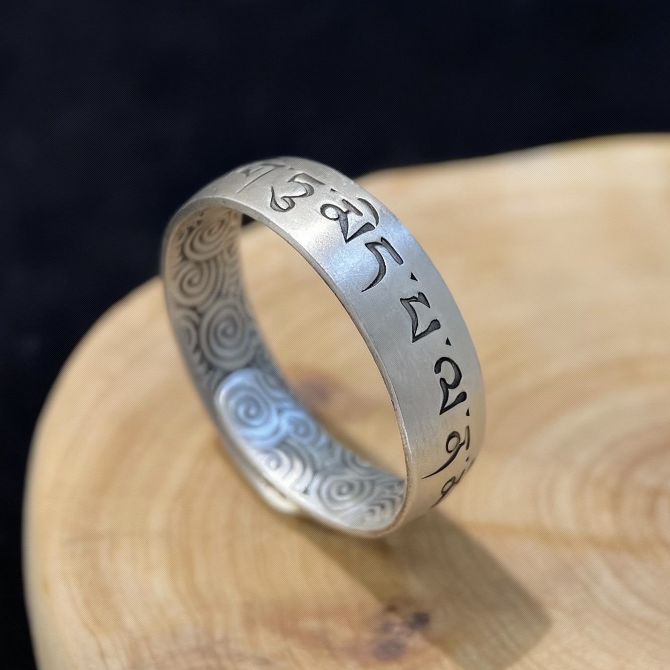 足银999西藏六字真言经文开口戒指环内壁国风祥云纹潮流可调节,饰品/流行首饰/时尚饰品新,银饰戒指,淘宝优惠券,粉丝福利购,淘宝优惠卷
