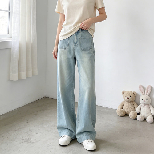 巨显瘦！版型不挑人，阔腿牛仔裤