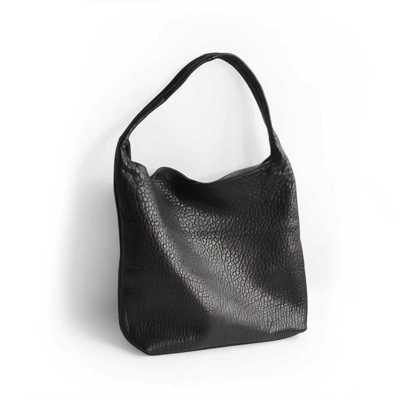 简约黑色 柔软羊皮单肩包腋下包 上班时尚女包