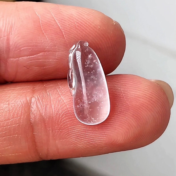 【801187】纯天然A货高冰玻璃种飘绿花翡翠福瓜吊坠 玉石玉器挂件