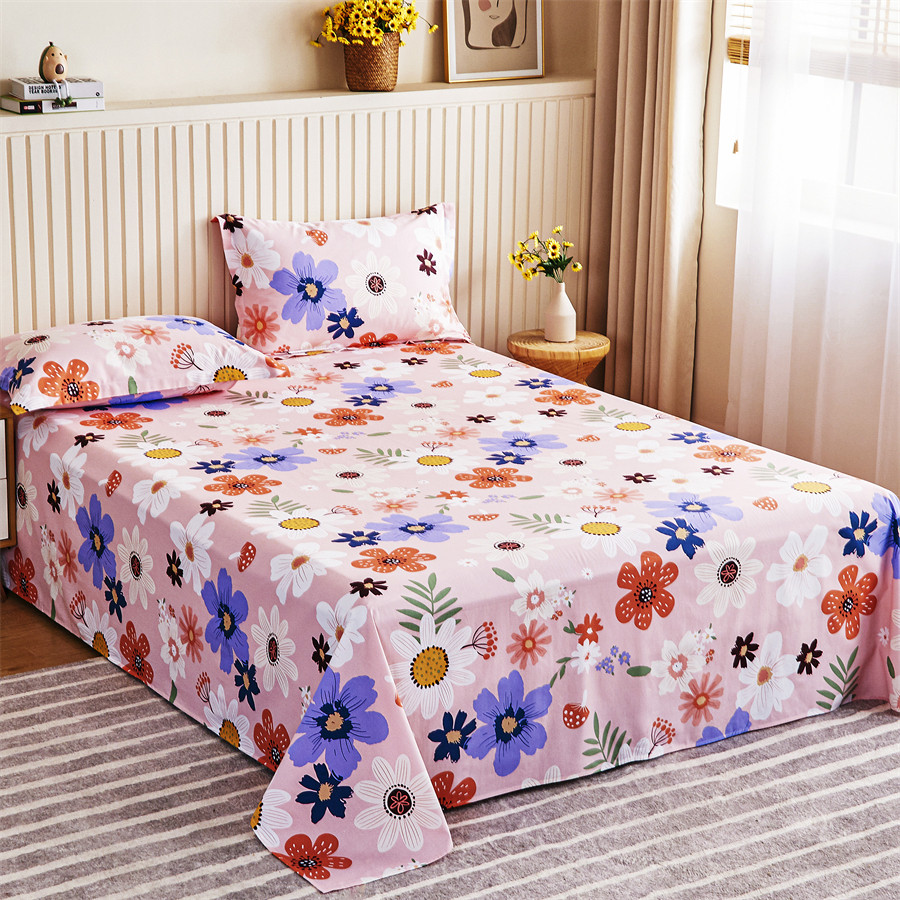 纯棉小碎花床单牡丹大花卉床笠单人双人加大炕单全棉斜纹一家家纺,床上用品,床单,淘宝优惠券,粉丝福利购,淘宝优惠卷