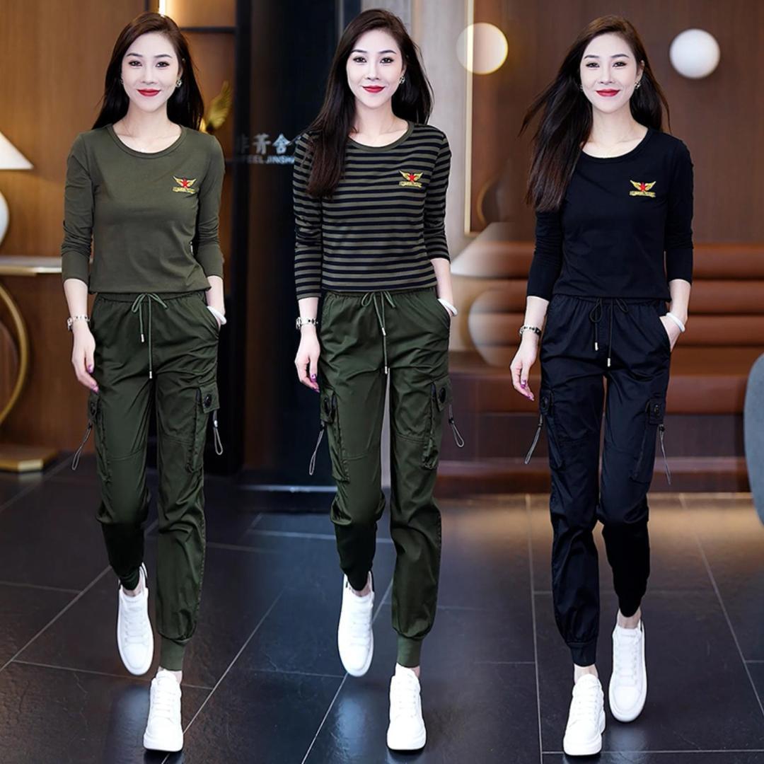 迷彩服女套装户外长袖春秋新款