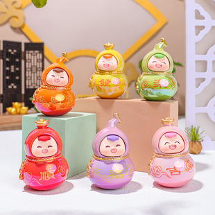 饰礼物电镀公仔伴手礼 可爱小福喜小葫芦娃娃摆件创意办公室桌面装