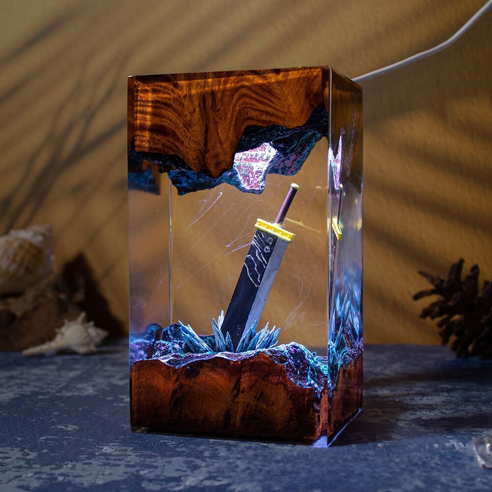 魔幻系列破坏之剑魔剑大师之剑高实木树脂小夜灯床头灯氛围灯摆件