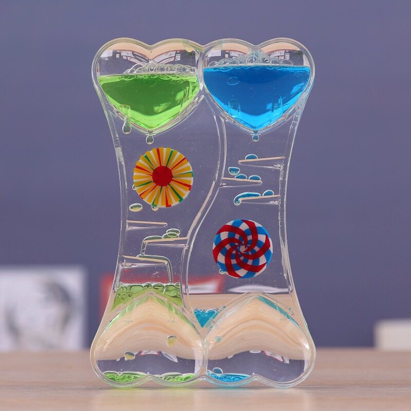 减压油漏水晶油滴水滴水漏亚克力摆件工艺品沙漏学生礼品儿童玩具