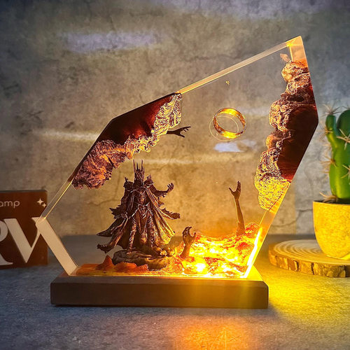 指环王索伦力量魔戒指黑暗魔王之戒奇幻世界小夜灯床头灯摆件礼物
