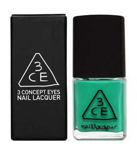 水7家 3ce韩国stylenanda翠绿色漆式指甲油 GN02 现货