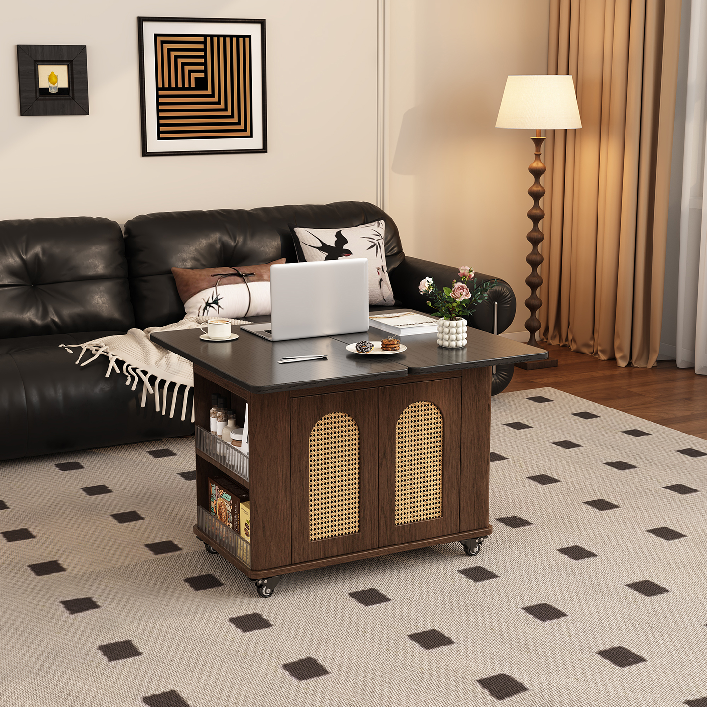 复古风可移动迷你小茶几客厅边几