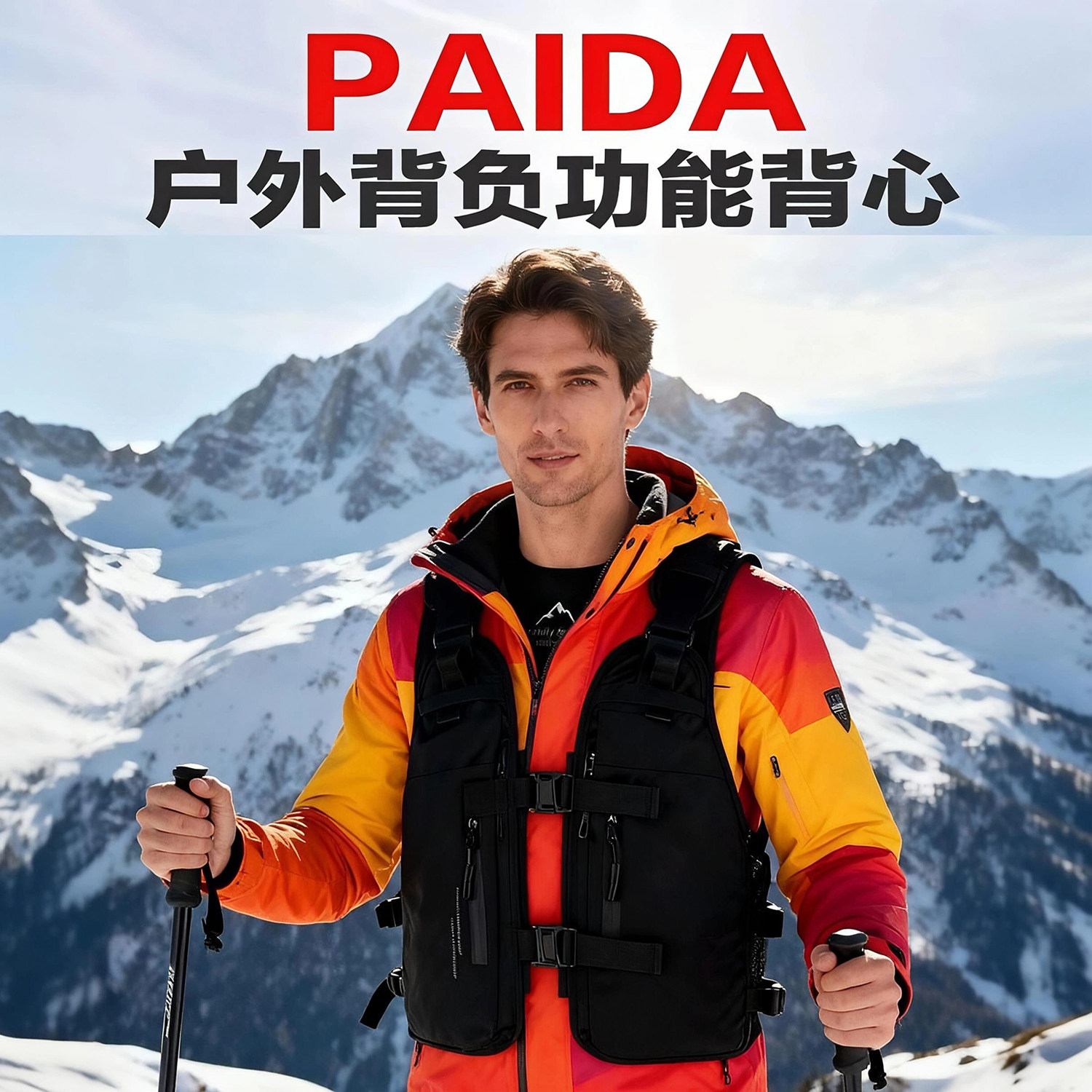 湃达专业负重马甲单板滑雪背心
