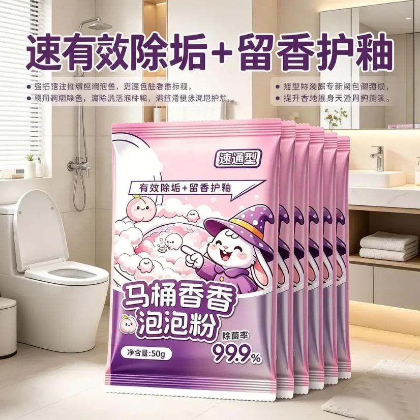 马桶香香泡泡粉马桶除垢剂泡沫去味去黄去污除异味去渍除味