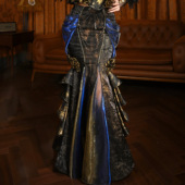 血液供给原创 典藏鎏金小众重工古典性感鱼尾裙半身裙 华灯初上