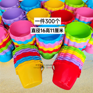 儿童沙滩桶玩具桶钓鱼桶加厚捞鱼桶塑料玩具水桶洗笔桶挖沙桶批发