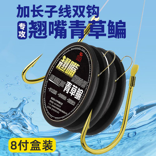 ⭕翘嘴子线双钩钓玉米专用草鱼
