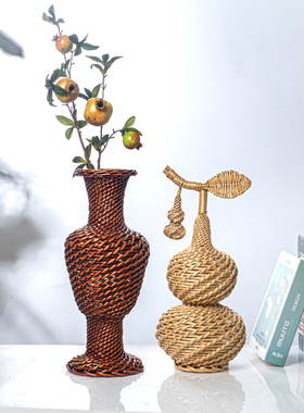 手工藤编柳编葫芦摆件乔迁送礼