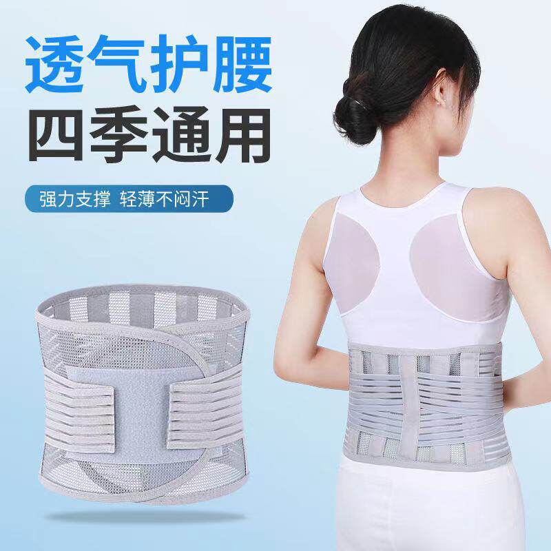 夏季透气大网眼护腰带轻薄轻便钢板支撑保暖日常运动腰托男女通用