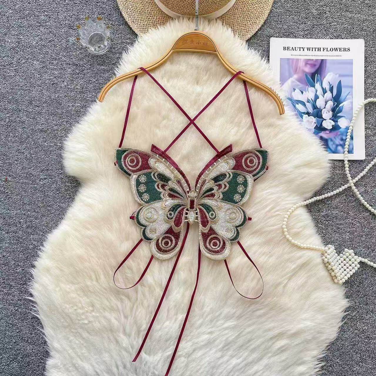 后背镂空上衣高级感轻奢风柔软贴肤时尚吊带背心女复古甜辣风拼色,女士内衣/男士内衣/家居服,睡衣/家居服套装,淘宝优惠券,粉丝福利购,淘宝优惠卷