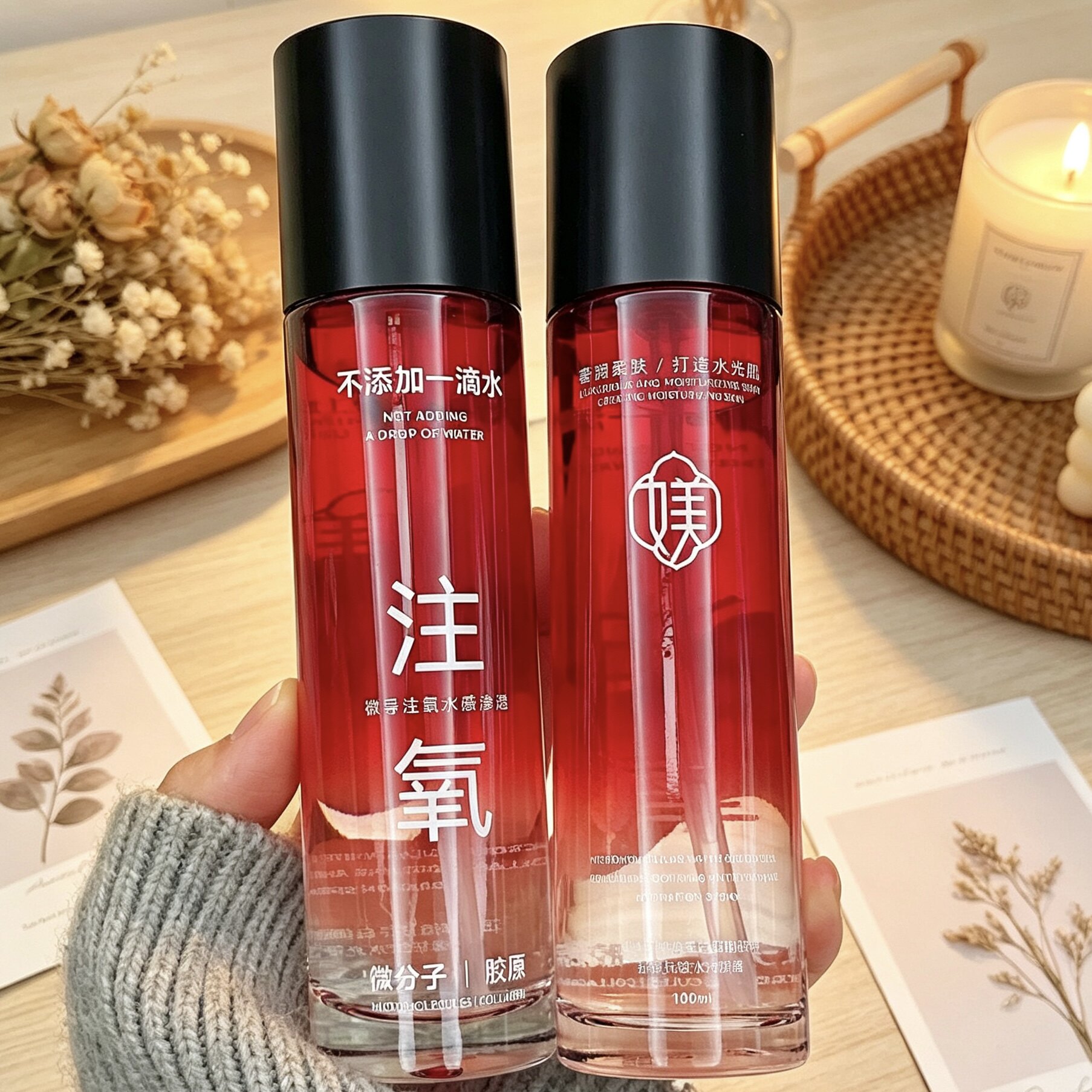 【蛋清敷脸专用发光液】无水微分子抗皱注氧发光喷雾保湿滋润紧致