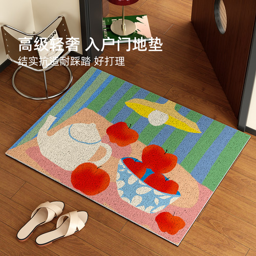 插画风丝圈入户地垫耐踩踏好打理