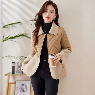 高端洋气轻薄夹棉棉袄短外套