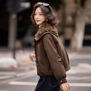 新款 派克服女2026冬季 宽松休闲百搭加绒加厚棉衣棉袄 休闲短款 时尚