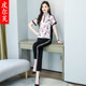 运动套装 潮流女士短袖 裤 新款 休闲服宽松印花两件套 女2023夏季 时尚