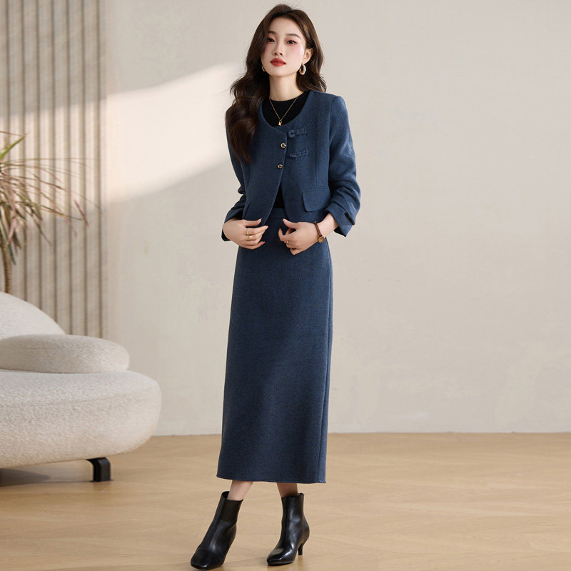 2024秋冬季新款毛呢外套半身裙两件套女高级感搭配一整套时尚套装,女装/女士精品,时尚套装,淘宝优惠券,粉丝福利购,淘宝优惠卷