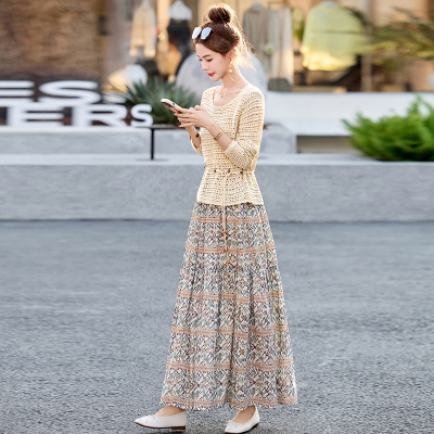 轻熟碎花套装裙女春夏高级感