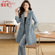 休闲收腰显瘦外套大衣 新款 今年漂亮雾霾蓝中长款 好看风衣女春秋季