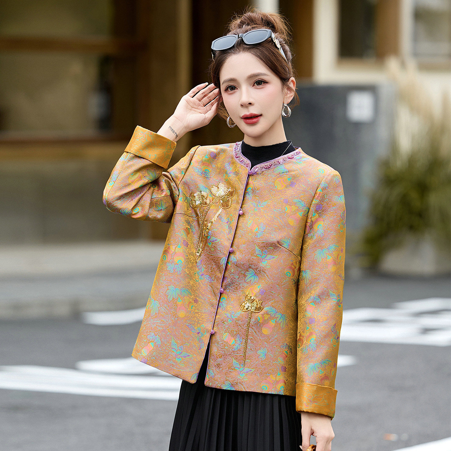 复古民族风棉袄女短款2026冬季新款中国风唐装中年妈妈棉服女棉衣