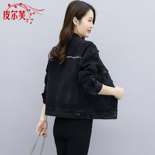 今年流行黑色牛仔外套短款女2024早春秋季新款休闲设计感夹克衣服