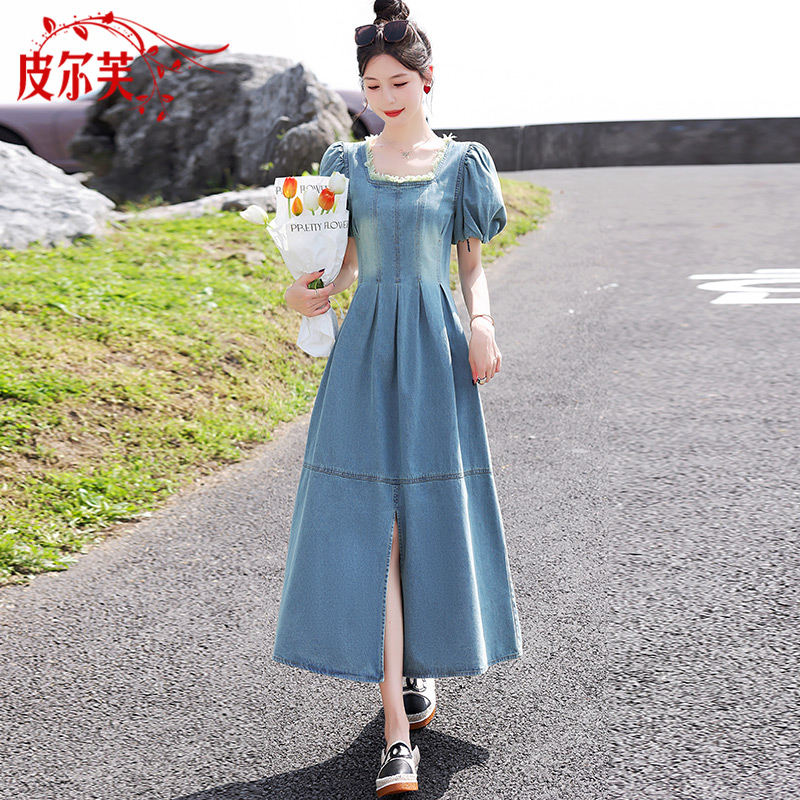 夏季女士新款牛仔连衣裙