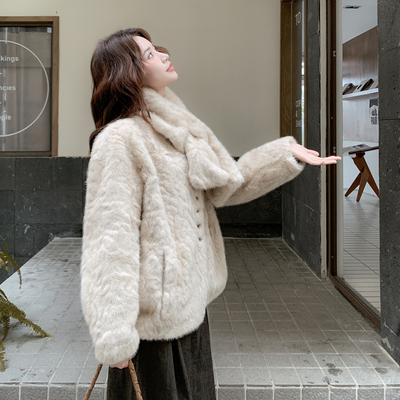 高端流行加厚保暖短款外套女