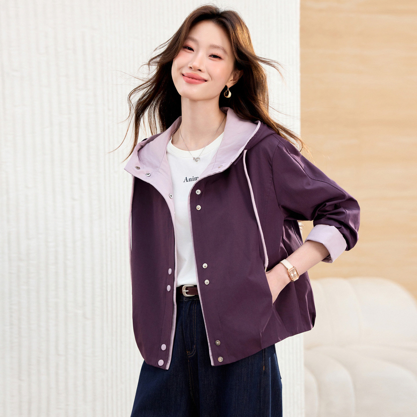宽松休闲中年外套女时尚大码开衫图片
