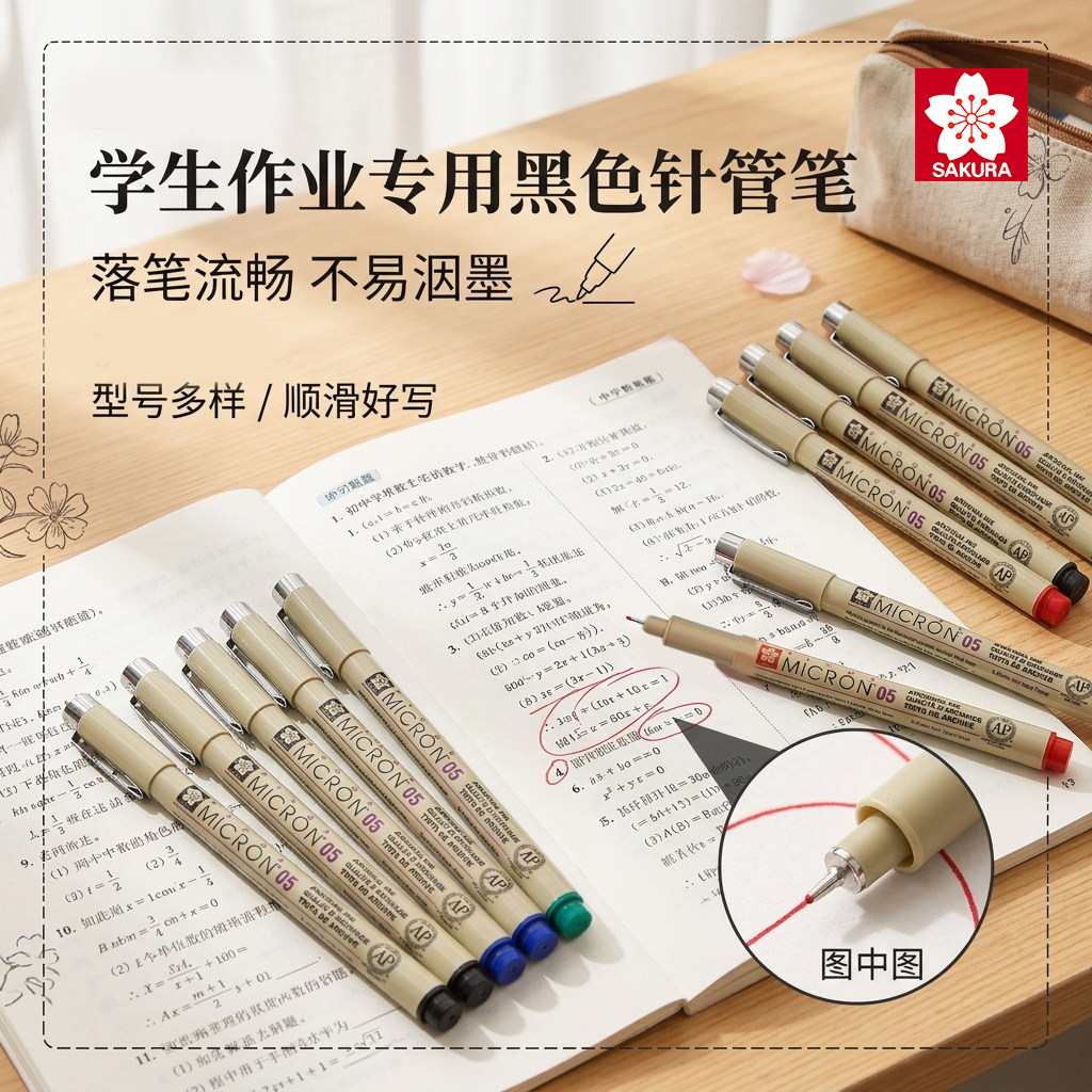 樱花针管笔动漫描边防水不晕染图片