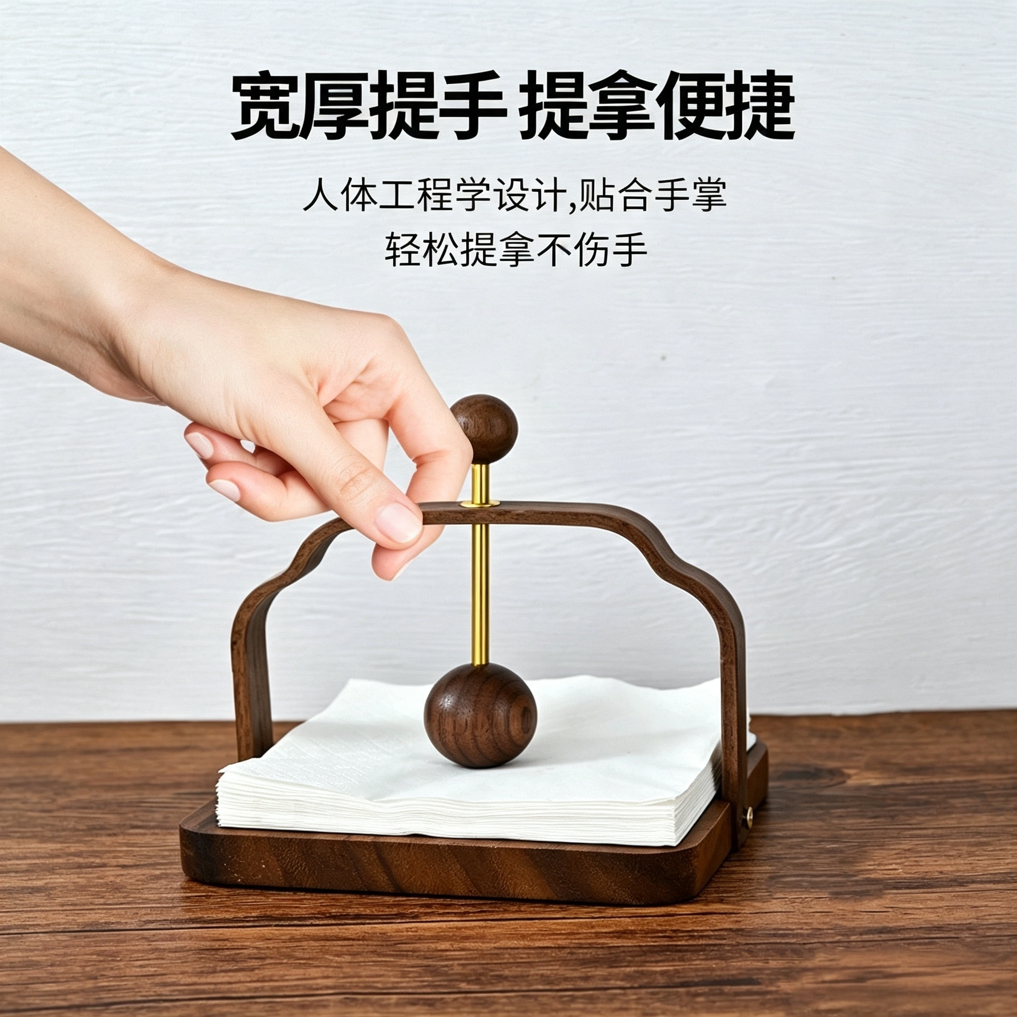 实木纸巾座个性创意餐厅酒店方形纸巾架餐巾架台面立式压纸抽纸盒