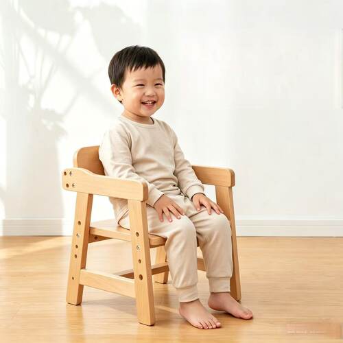 木之恋儿童实木可升降宝宝小椅子幼儿园靠背椅凳子婴儿座椅沙发椅