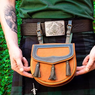 毛皮袋Sporran/公文包/编织手提包-手工皮具PDF图纸