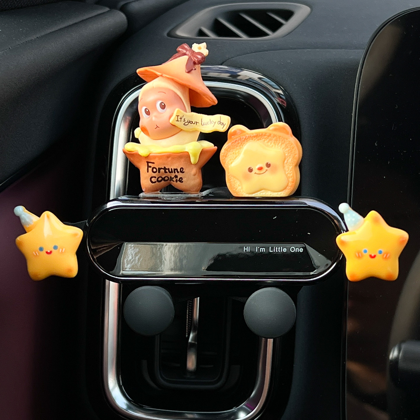 星星人车载出风口夹式手机支架