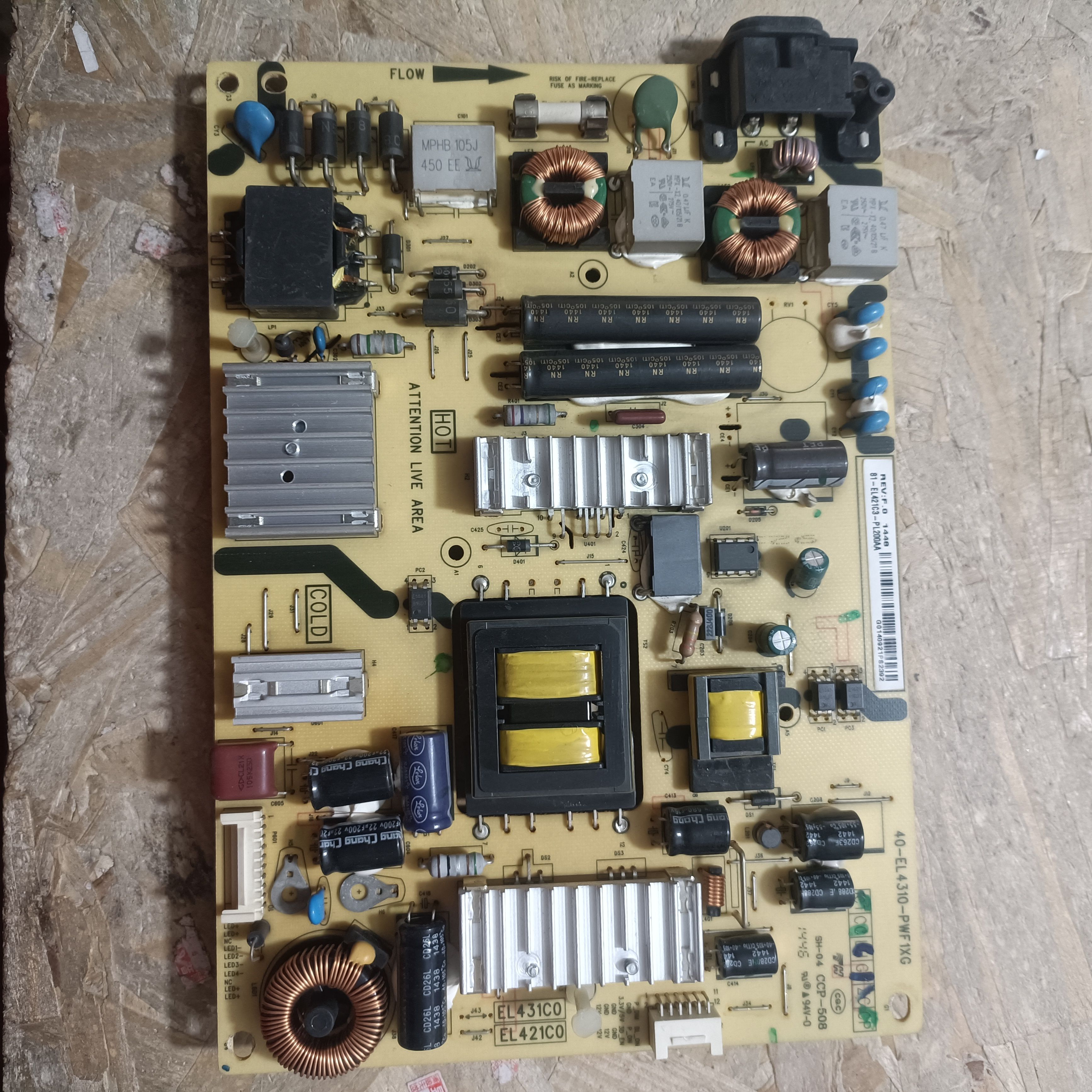 原装TCL L48A71C 电源板40-EL4310-PWF1XG 81-EL421C3-PL200AA