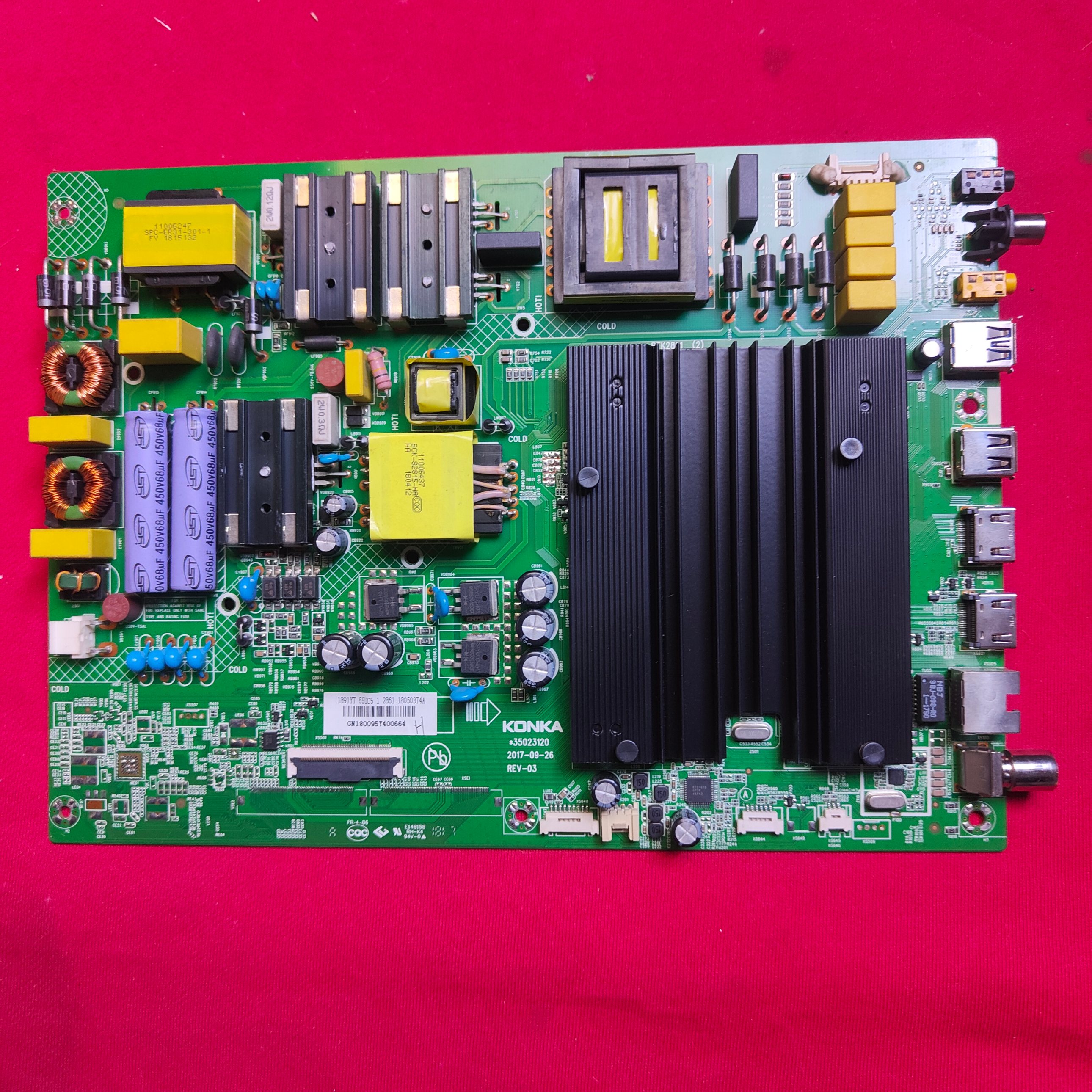 原装 康佳 LED55UC5 主板35023120 配屏72001891YT 1891YT 实物