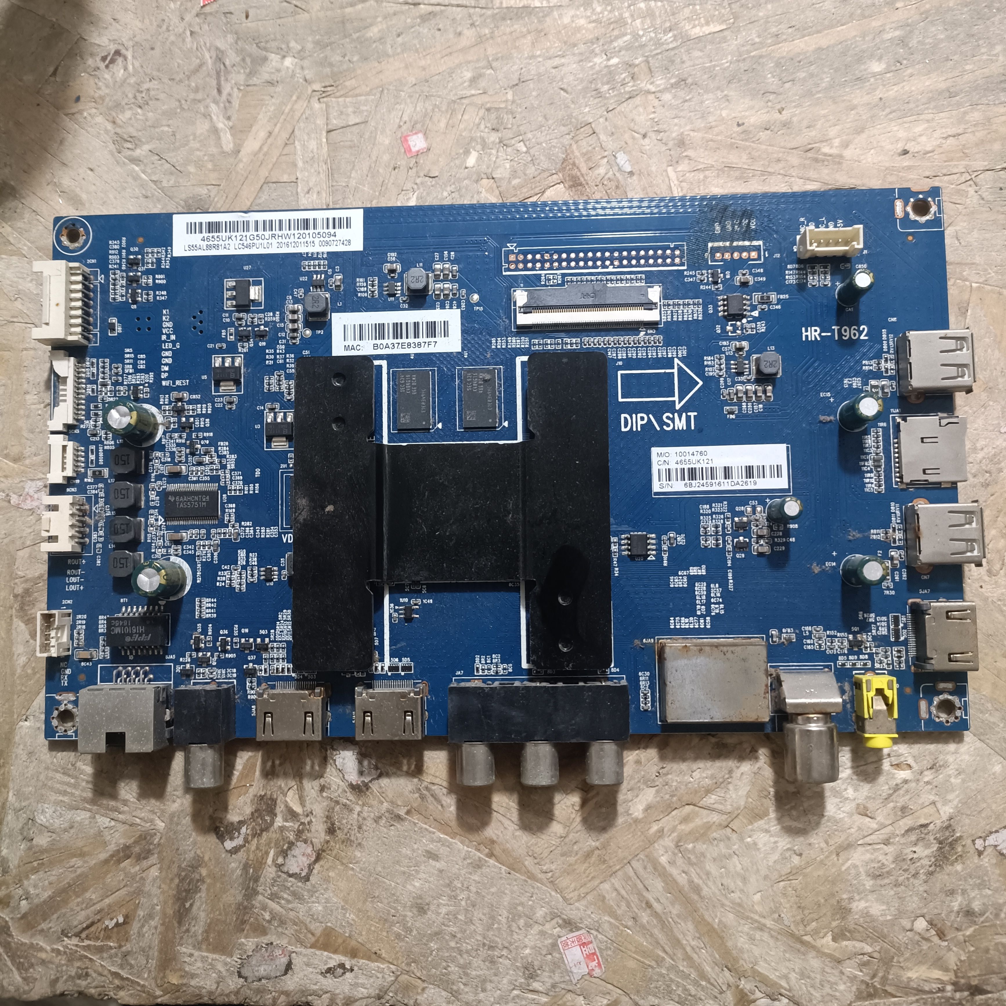 原装海尔 LS55AL88R81A2主板0091802191 V1.3屏LC546PU1L01实拍图