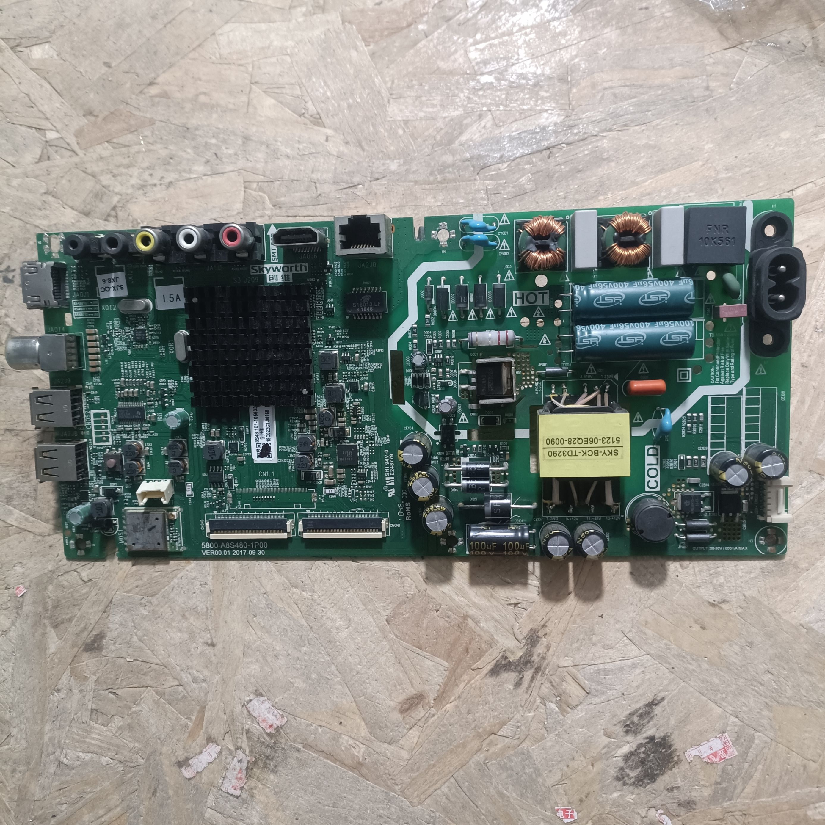 原装创维43E2A主板5800-A8S480-1P00配屏RDL430FY LN0-000