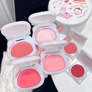 荔萌水光腮红膏膨胀色收缩色提亮高光奶霜水润韩女水光肌荔枝小熊