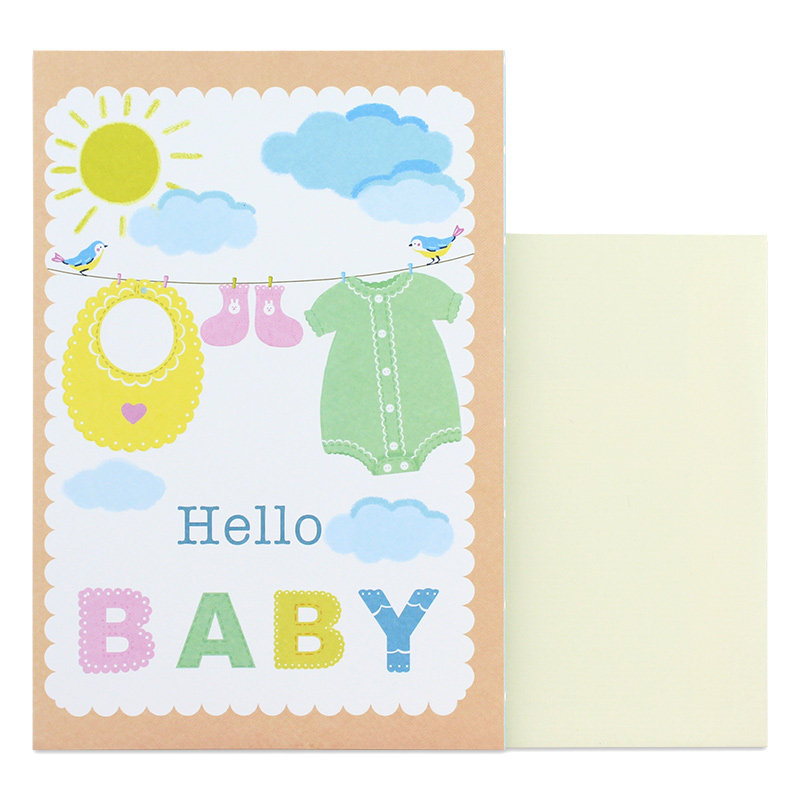 创意祝福Baby男女宝宝诞辰生日贺卡可爱婴儿出生百日满月祝福卡片