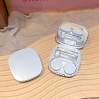 New minimalist macaron-colored contact lens case, color contact box, portable and compact Korean-style exquisite storage box thumbnail 5